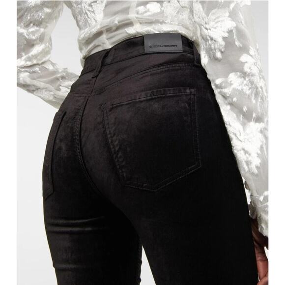 NWT Citizens of Humanity Jolene Velvet Pants Size 31 Pony Brown High Rise Slim - Picture 7 of 16